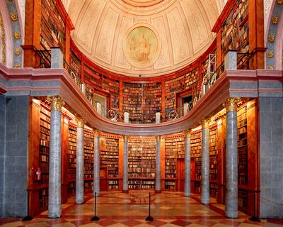 Library of Pannonhalma Archabbey in Hungary-stock-photo