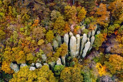 The basalt organs og the vulcanic Saint George hill's-stock-foto