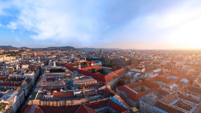 amazing aerial cityscape about Budapestdowntown-stock-photo