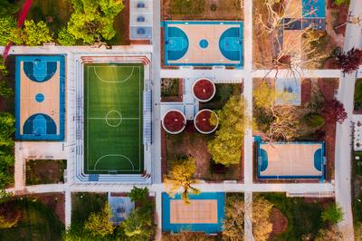 Budapest City park big playground-stock-photo