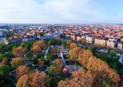 Budapest,a Városliget új játszótere-stock-foto