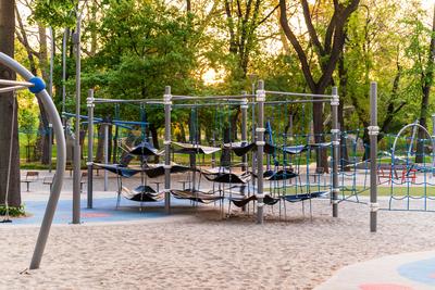 Budapest City park big playground-stock-photo