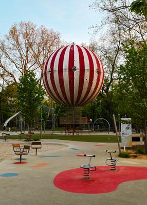 Budapest City park big playground-stock-photo
