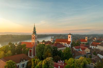 Blagovestenska church in Szentendre Hungary.-stock-foto