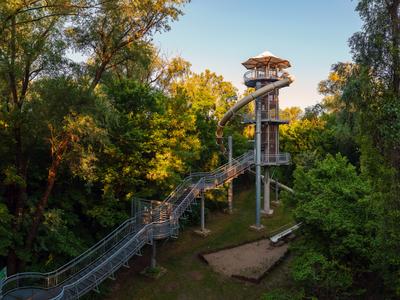 Canopy walkway in Mako city-stock-foto