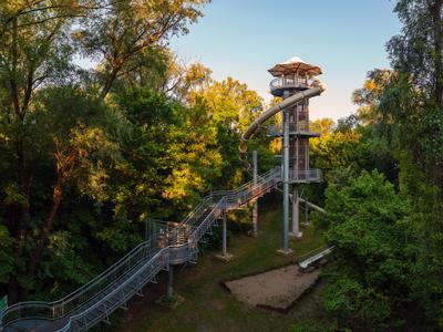 Canopy walkway in Mako city-stock-photo