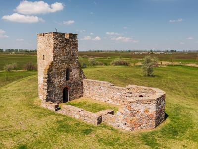 Csonka tower is an ancient monument in south Hungary.-stock-photo