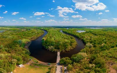 Backwater of Tisza river in Hungary-stock-photo