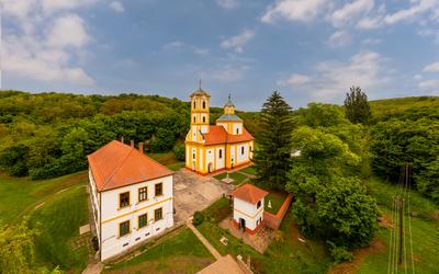 Serbian orthodox monastery in Graboc Hungary-stock-photo