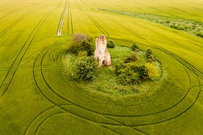 Somoly ruin church in Regoly Hungary-stock-photo