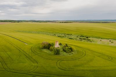 Somoly ruin church in Regoly Hungary-stock-photo