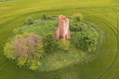 Somoly ruin church in Regoly Hungary-stock-photo