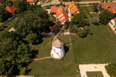 Windmill Museum in Szeged Dorozsma Village Hungary.-stock-photo