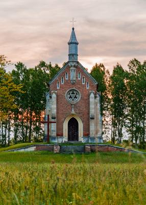Zichy chapel in Lorev village Hungary-stock-photo