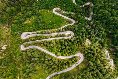 Winding road in the high mountain-stock-photo