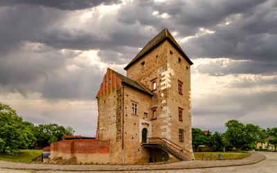 Fort os Simontornya Hungary-stock-foto