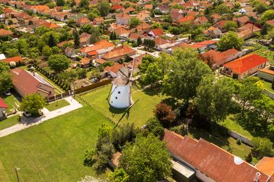 Windmill Museum in Szeged Dorozsma Village Hungary.-stock-photo