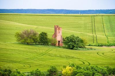 Somoly ruin church in Regoly Hungary-stock-photo