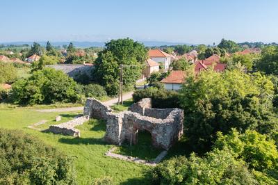 Temple ruins from Arpad Age in Hungary-stock-photo