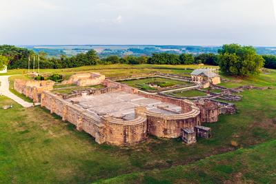 St Laszlo historical visitor center in Somogyvar Hungary-stock-photo