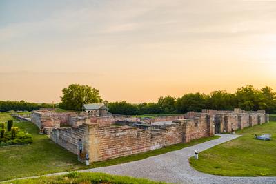 St Laszlo historical visitor center in Somogyvar Hungary-stock-photo