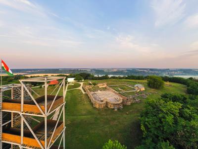 St Laszlo historical visitor center in Somogyvar Hungary-stock-photo