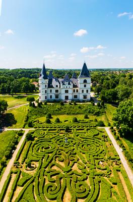 Andrassy castle in Toszadob Hungary-stock-photo