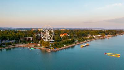 Siofok hungary Golden beach-stock-foto