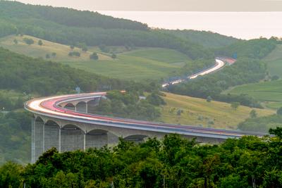 Viaduct of Koroshegy in Hungary-stock-photo