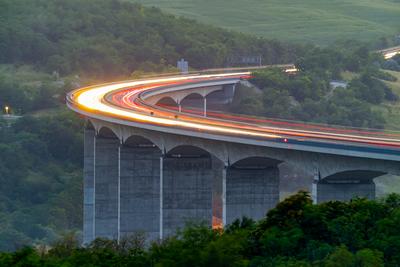 Viaduct of Koroshegy in Hungary-stock-photo