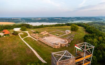 St Laszlo historical visitor center in Somogyvar Hungary-stock-photo