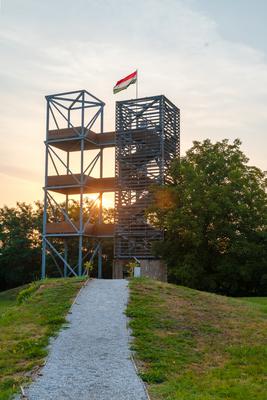 St Laszlo historical visitor center in Somogyvar Hungary-stock-photo