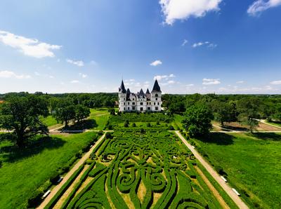 Andrassy castle in Toszadob Hungary-stock-photo