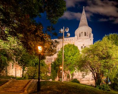 Fishermans bastion in Budapest Hungary-stock-foto