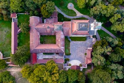 Blessed Virgin basilica in Godollo city Hungary.-stock-foto