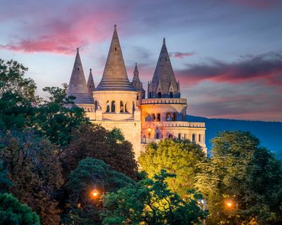 Fishermans bastion in Budapest Hungary-stock-foto