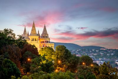 Fishermans bastion in Budapest Hungary-stock-foto