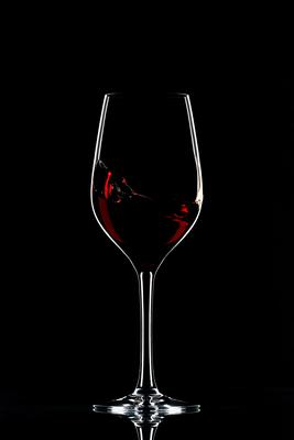 Red wine in glass-stock-photo