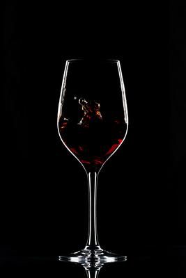 Red wine in glass-stock-photo