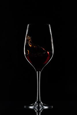 Red wine in glass-stock-photo