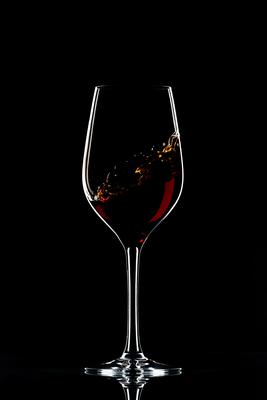 Red wine in glass-stock-photo