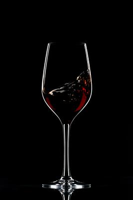 Red wine in glass-stock-photo