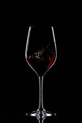 Red wine in glass-stock-foto