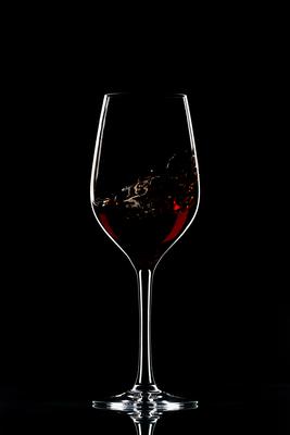 Red wine in glass-stock-photo