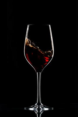 Red wine in glass-stock-photo