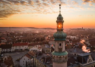 Sopron, Tűztorony-stock-foto