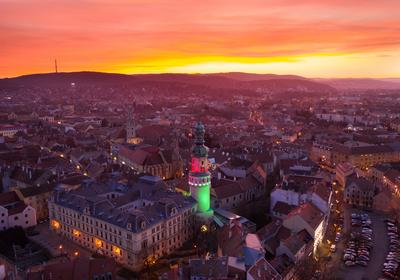 soproni tűztorony-stock-foto