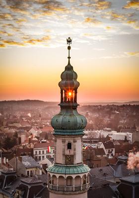 soproni tűztorony-stock-foto