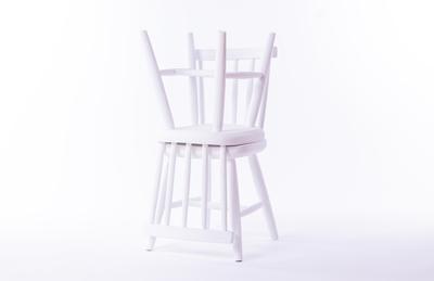 white wood chair with white background-stock-foto