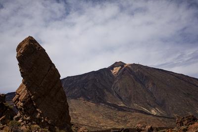 dry rocky mountains around a volcano-stock-photo
